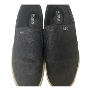 Michael Kors Keaton Signature Slip On Black Sneaker/Loafer Sz 9.5.